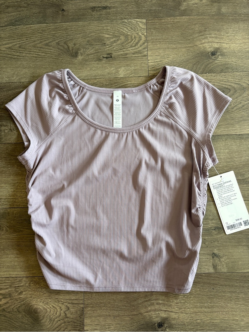 Lululemon Ribbed Ruche-Side Top - Picture 4 of 9